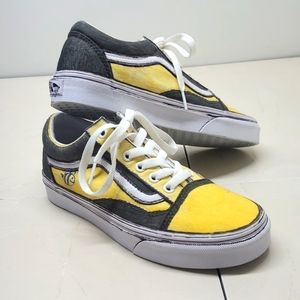Vans Yellow & Black Scribble Print Flat Shoes